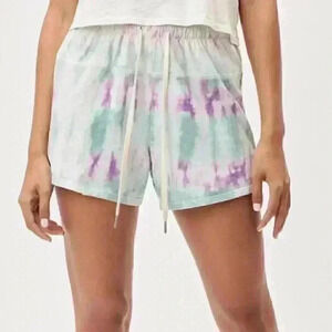 NWT John Elliott Reconstructed Tie Dye Short in Mineral & Opal